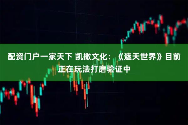 配资门户一家天下 凯撒文化：《遮天世界》目前正在玩法打磨验证中